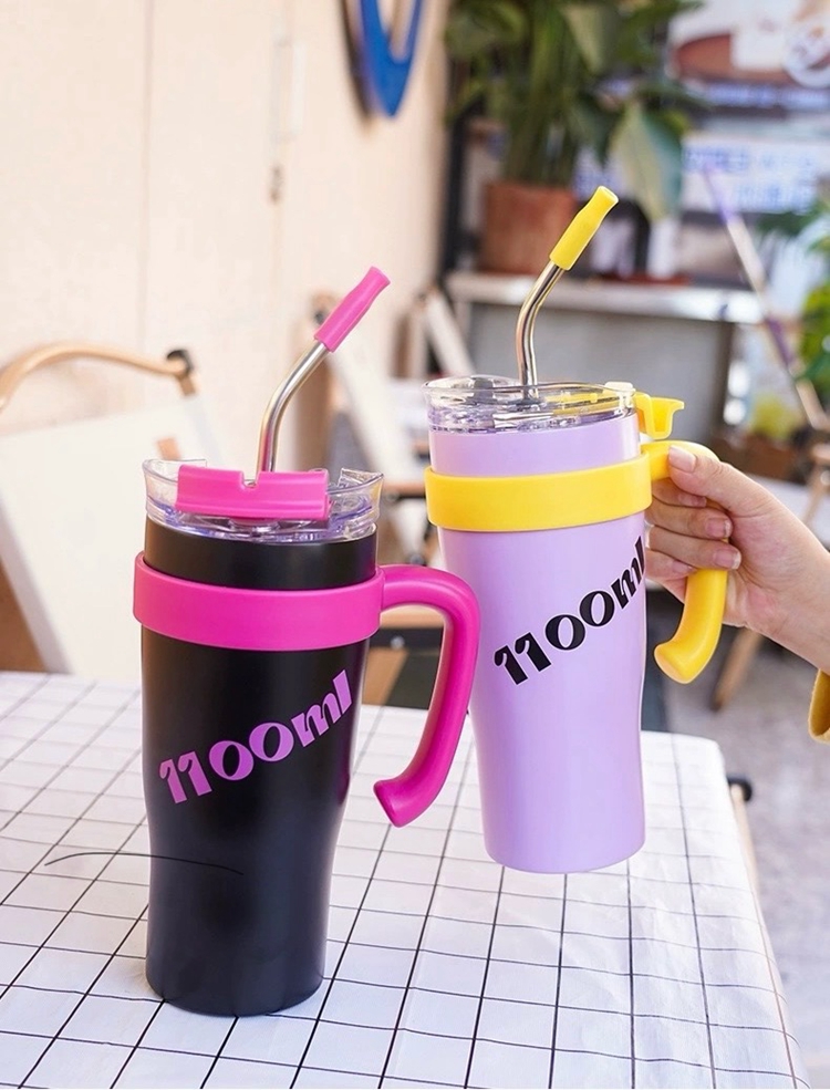 Wholesale Cheap High Quality Leak proof wide mouth custom logo and color outdoor Stainless Steel mug with Silent non-slip bottom