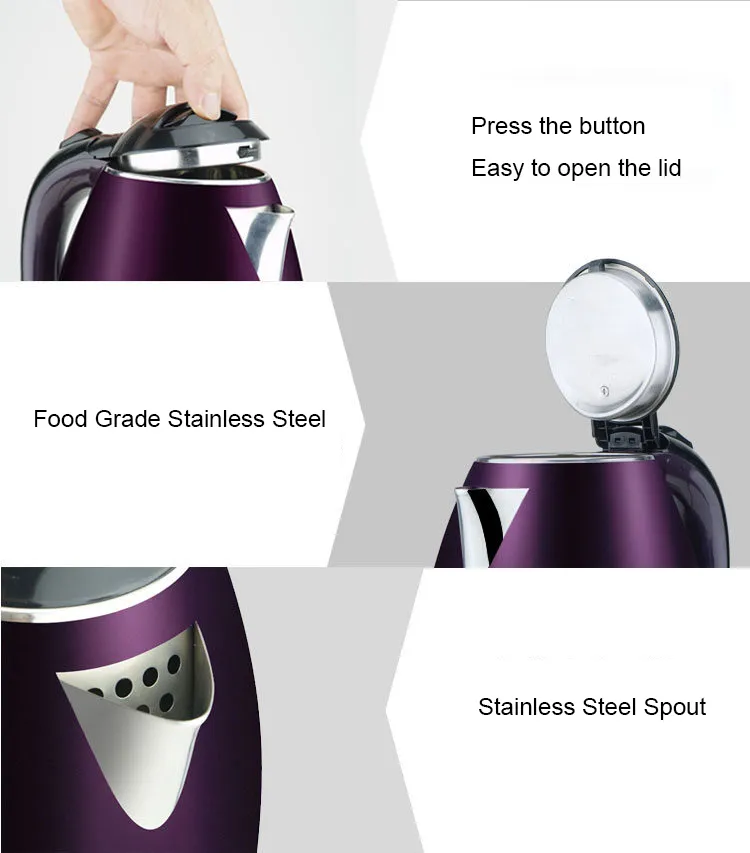 High Quality Cordless Stainless Steel Electric Tea Kettle Water Boiler