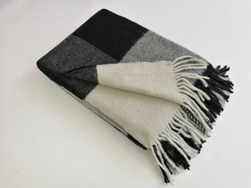 20%Wool 80% Acrylic Soft Warm Wool Blanket for Outside