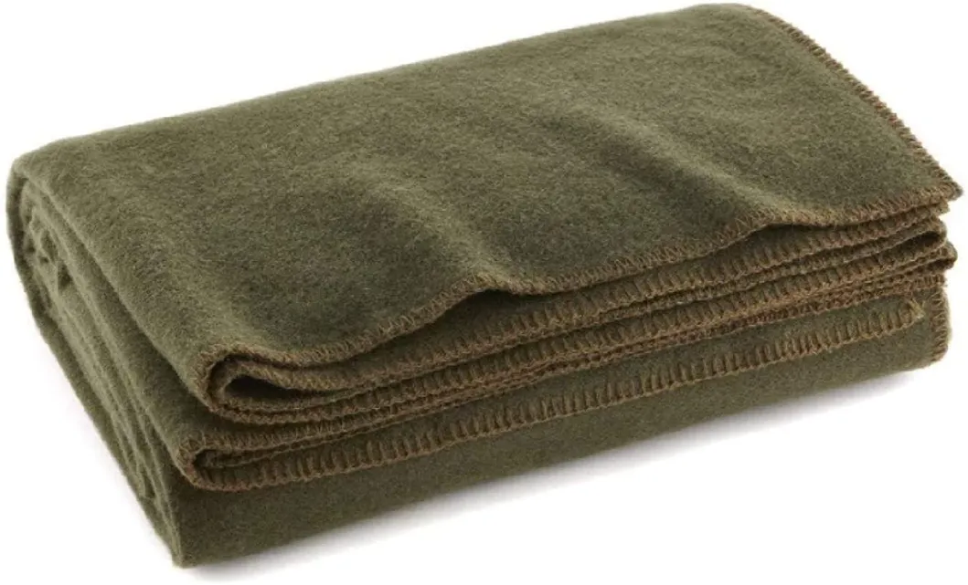 50% Wool 50% Polyester Thick and Warm Outdoor Wool Blanket