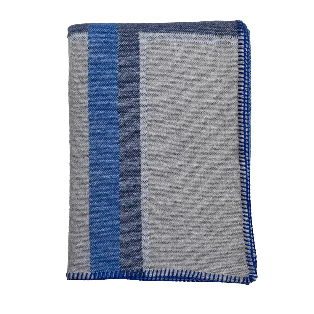 New Pure Wool Plain Jacquard Warm and Cold-Proof Blanket