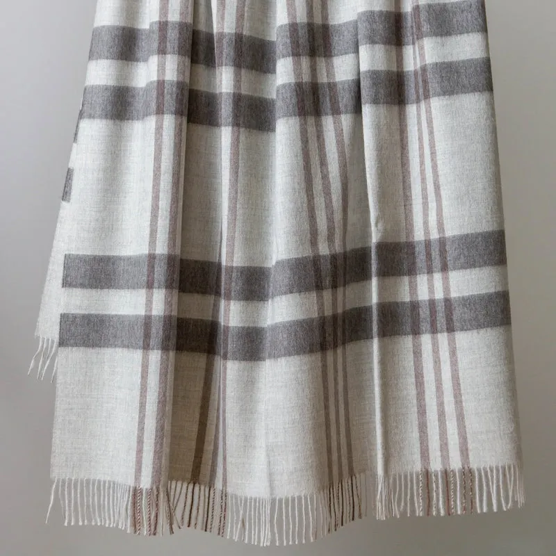 New Striped Warm Alpaca Tassel Wool Blankets