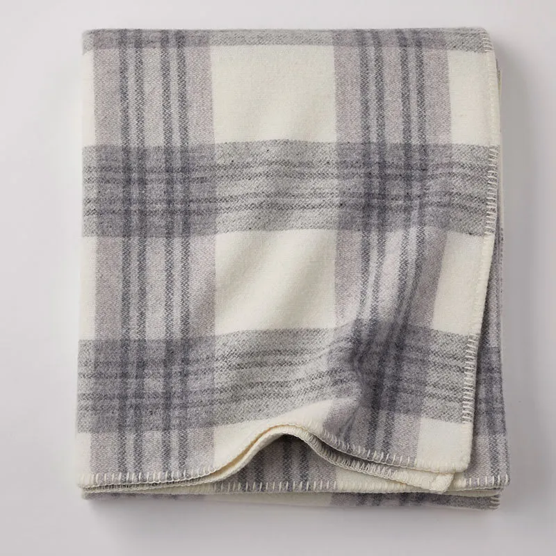 New Style Thick Plaid Fashion Pure Wool Blanket