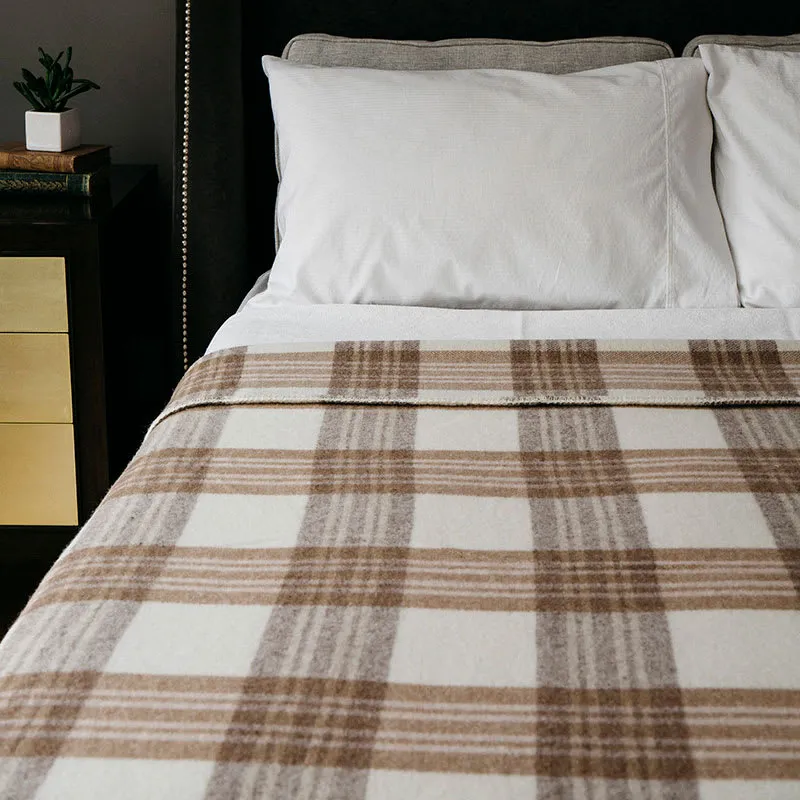 New Style Thick Plaid Fashion Pure Wool Blanket