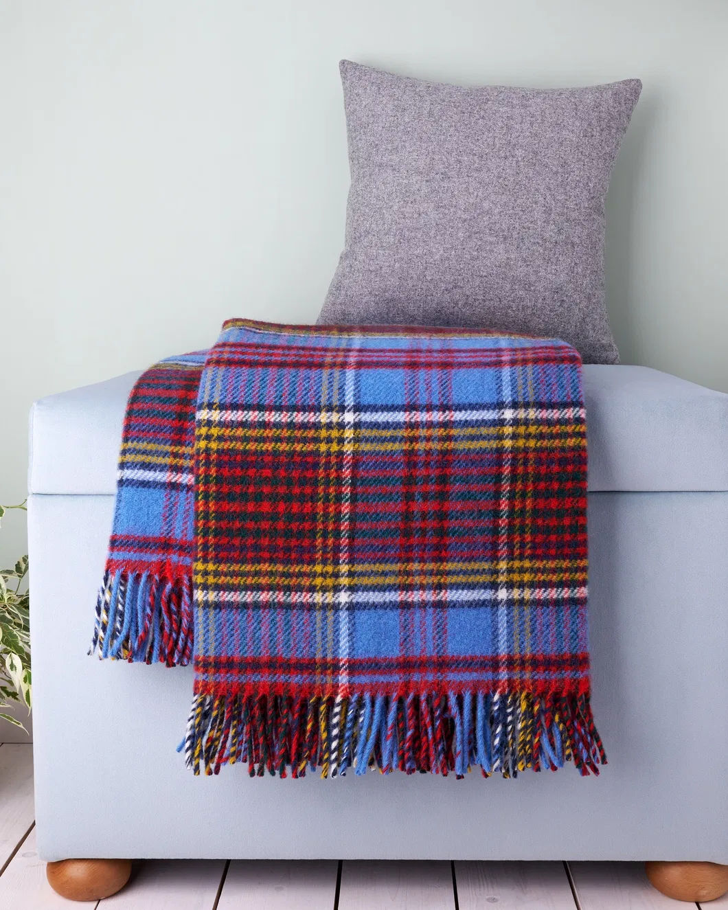 Tweedmill Navy Bannockbane Tartan Wool Blanket