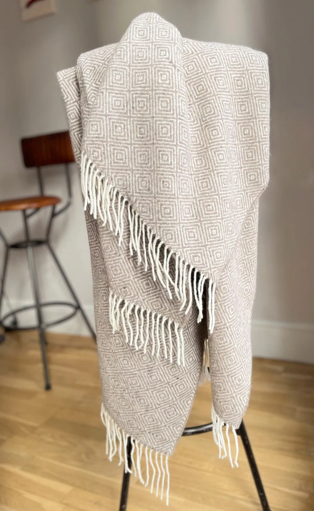 Woven Merino 100 Lamb Wool Blanket for Winter