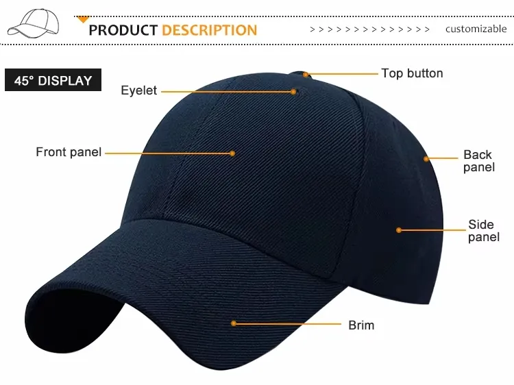 2024 Custom Embroidery 6 Panel Outdoor Sport Hat Cotton Blank Plain Distressed Baseball Cap Dad Hat