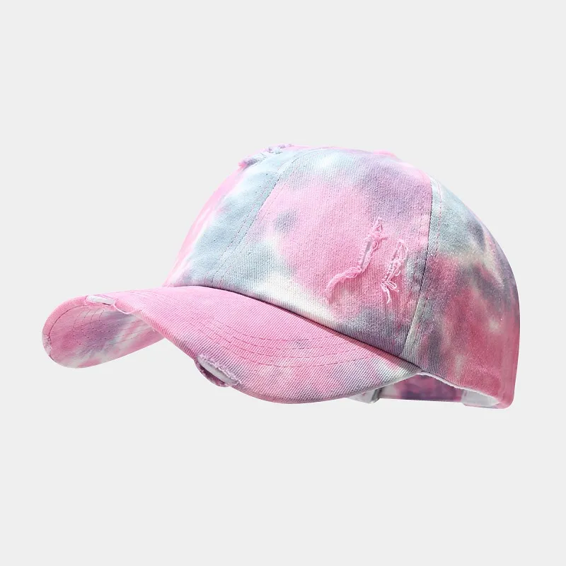 2024 Tie-Dye Baseball Cap Fashion Peaked Spring and Summer Outdoor Sun-Proof Hat