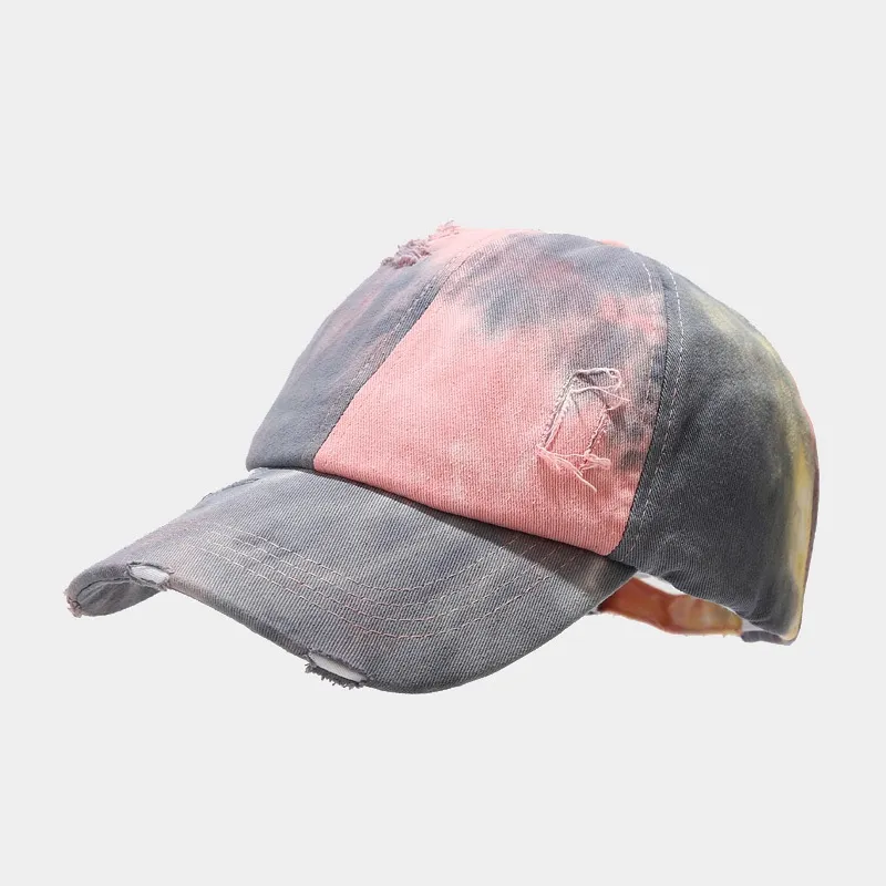 2024 Tie-Dye Baseball Cap Fashion Peaked Spring and Summer Outdoor Sun-Proof Hat