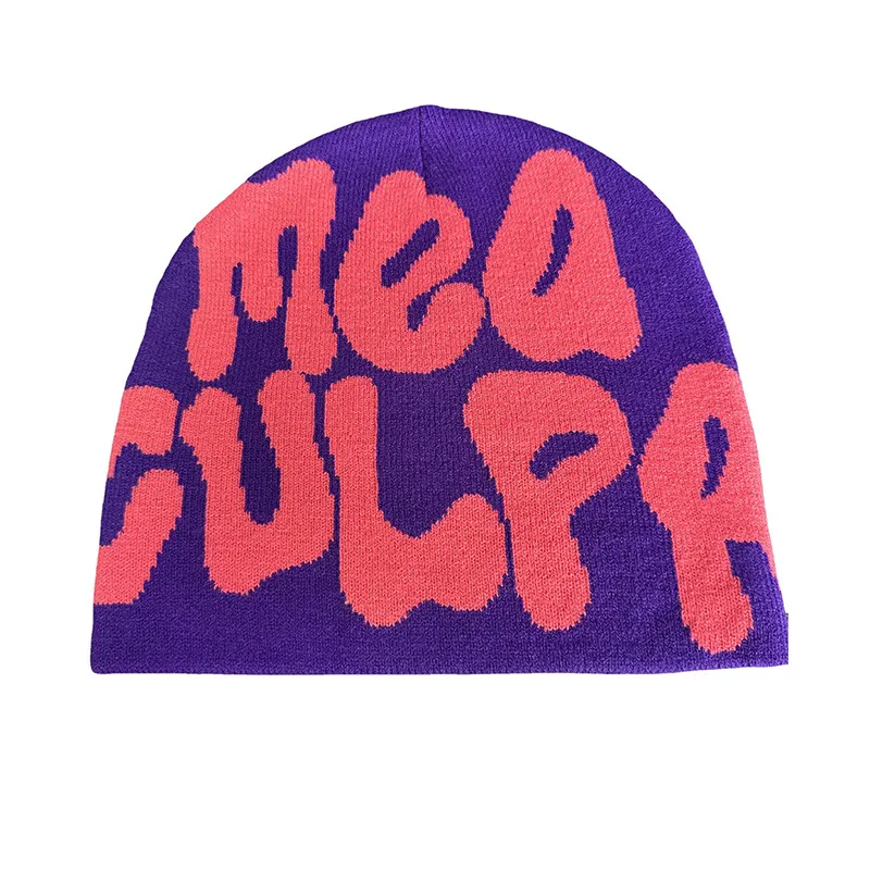 Acrylic Jacquard Print Logo Design Beanie