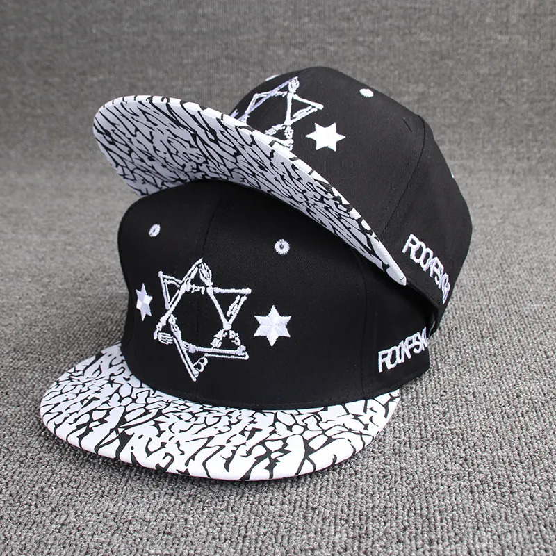 Custom 5 Panel Embroidery Flat Brim Sanpback Cap