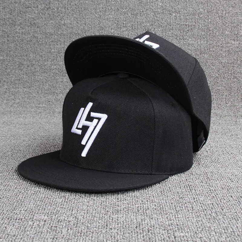 Custom 5 Panel Unstructured Black Snapback Cap