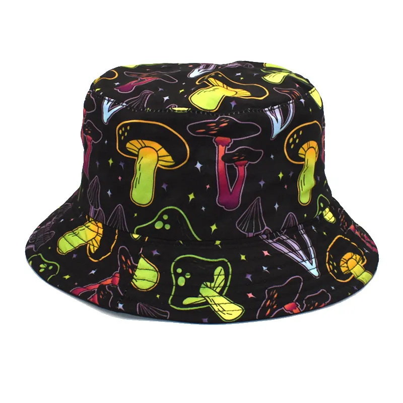 Custom Colorful Mushrooms Full Print Bucket Hat