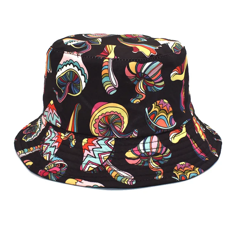 Custom Colorful Mushrooms Full Print Bucket Hat