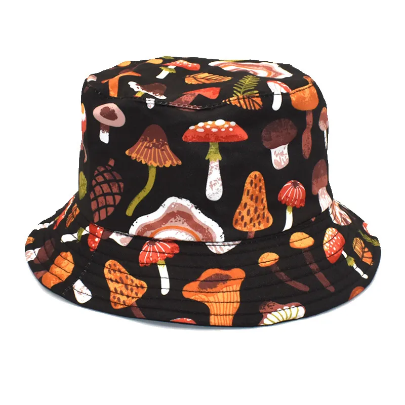 Custom Colorful Mushrooms Full Print Bucket Hat