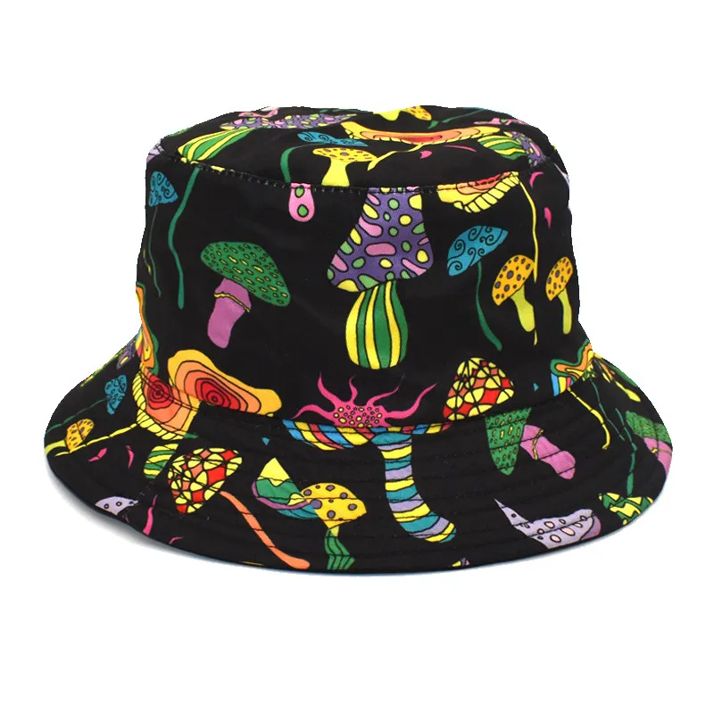 Custom Colorful Mushrooms Full Print Bucket Hat