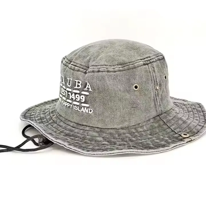 Custom Cotton Wide Brim Sun Protection Mens Fisherman Cap