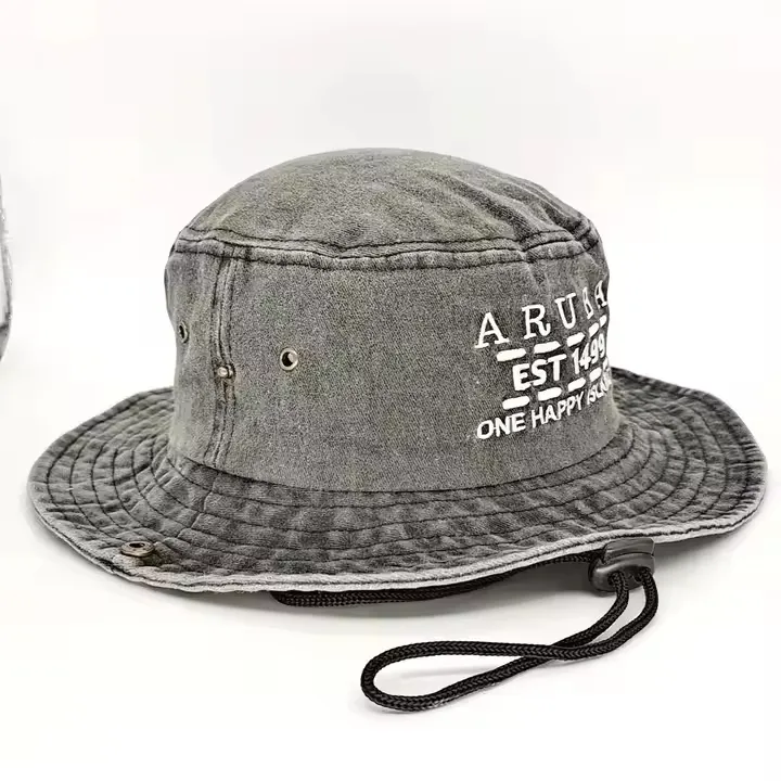 Custom Embroidery Bucket Hat with String Fisherman Hat