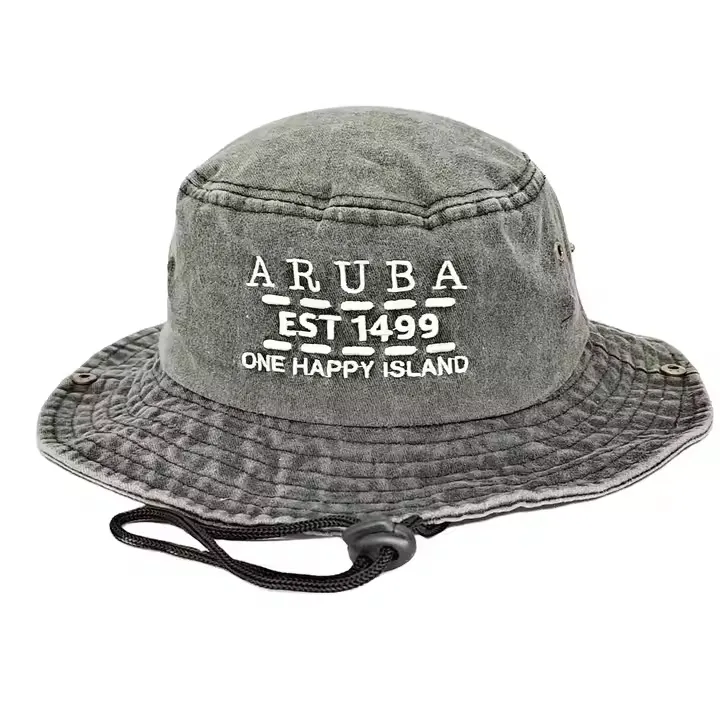 Custom Embroidery Bucket Hat with String Fisherman Hat