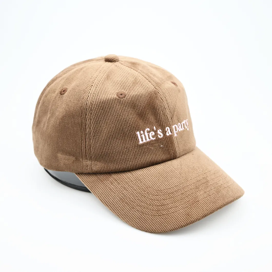 Custom Embroidery Corduroy Dad Hats, Unstructured Kids Corduroy Dad Hats