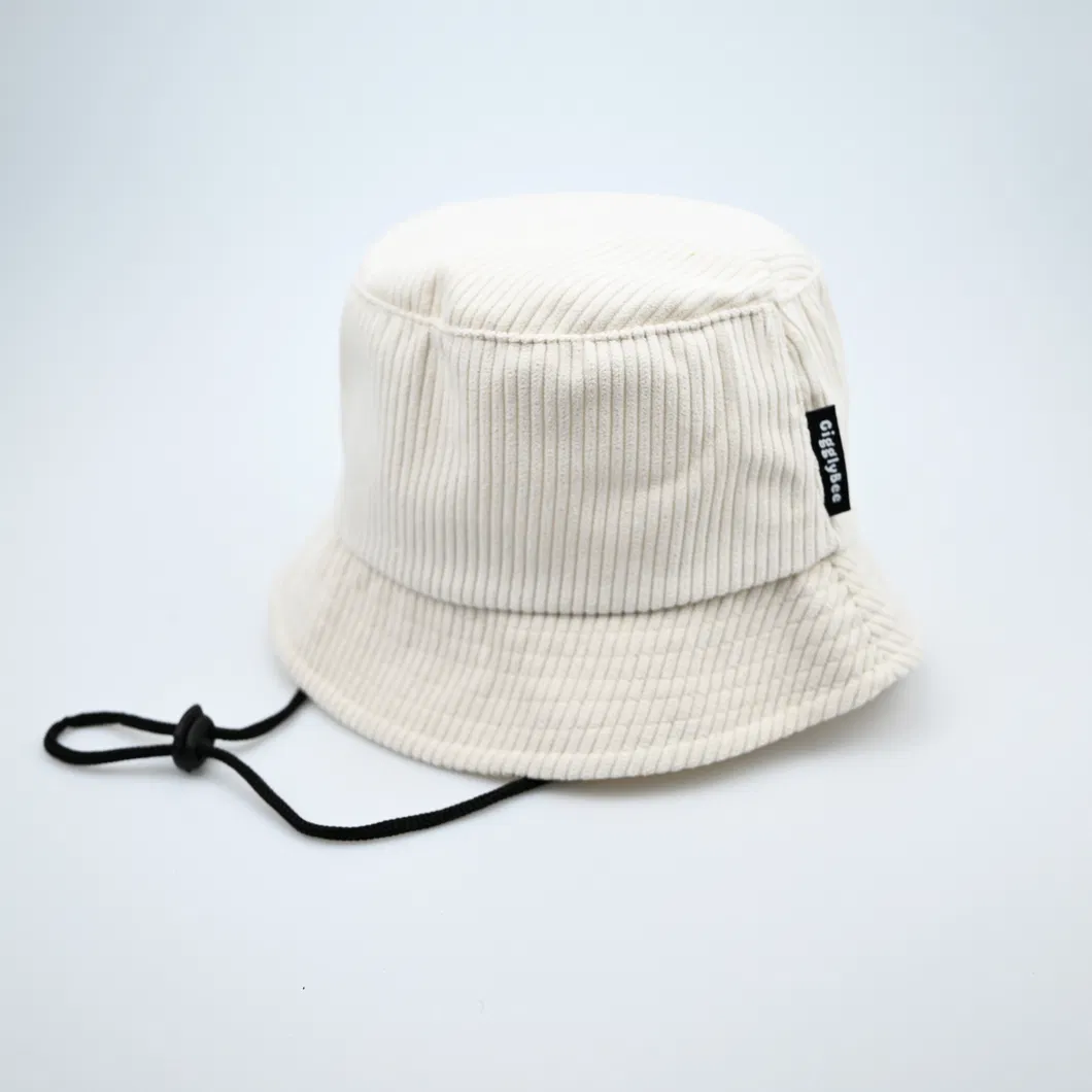 Custom Label Logo Luxury Multicolor Corduroy Bucket Hat Cap Fishing Winter Bucket Hats for Women Men