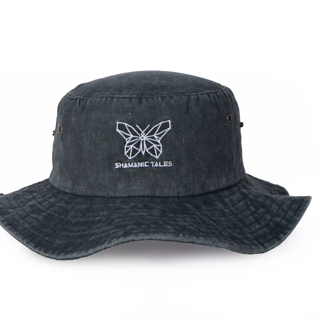 Custom Logo High Quality Quick Dry Polyester Mens Sun Shade Safari Cap Boonie Hat