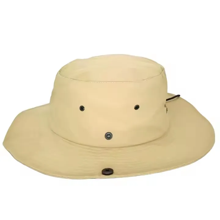 Custom Men′s Large Brim Waterproof Fishing Hat with String Fisherman Hat