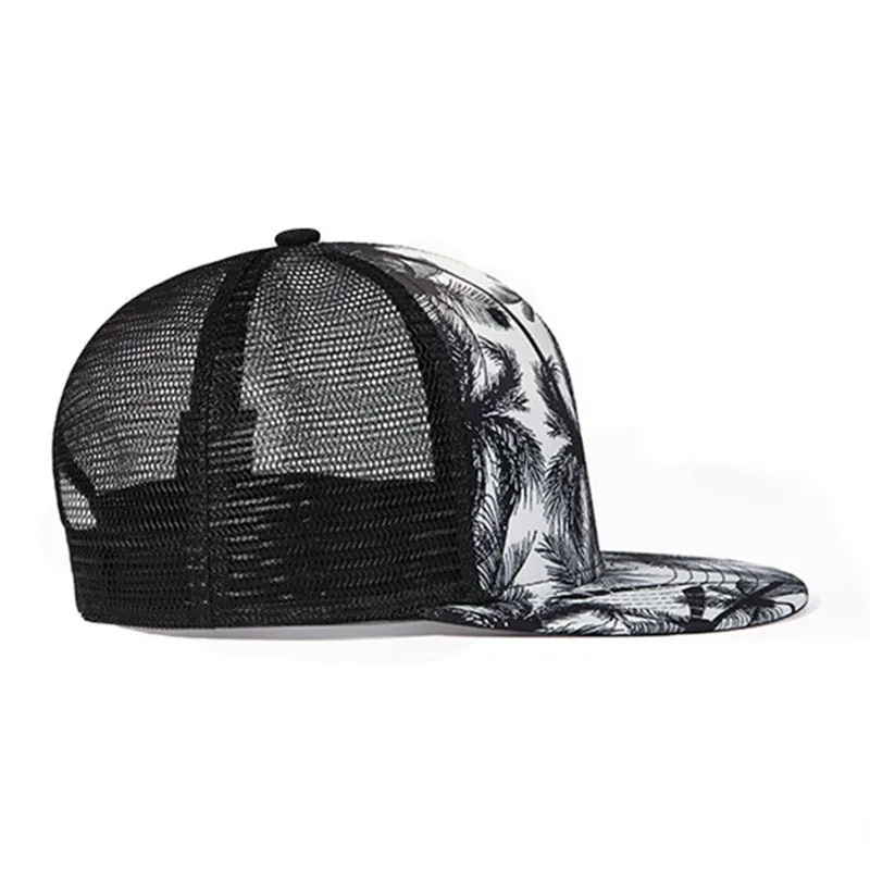 Custom Top Quality 6 Panel Print Logo Flat Brim Trucker Hats