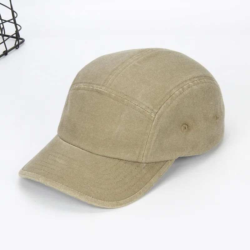 Custom Vintage Washed Cotton 5 Panel Baseball Cap