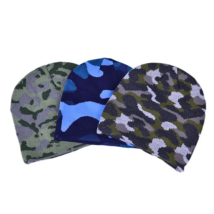 Fleece Hat Camo Polar Fleece with Custom Logo Beanie Hat