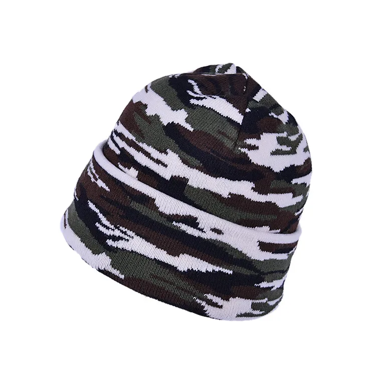 Fleece Hat Camo Polar Fleece with Custom Logo Beanie Hat