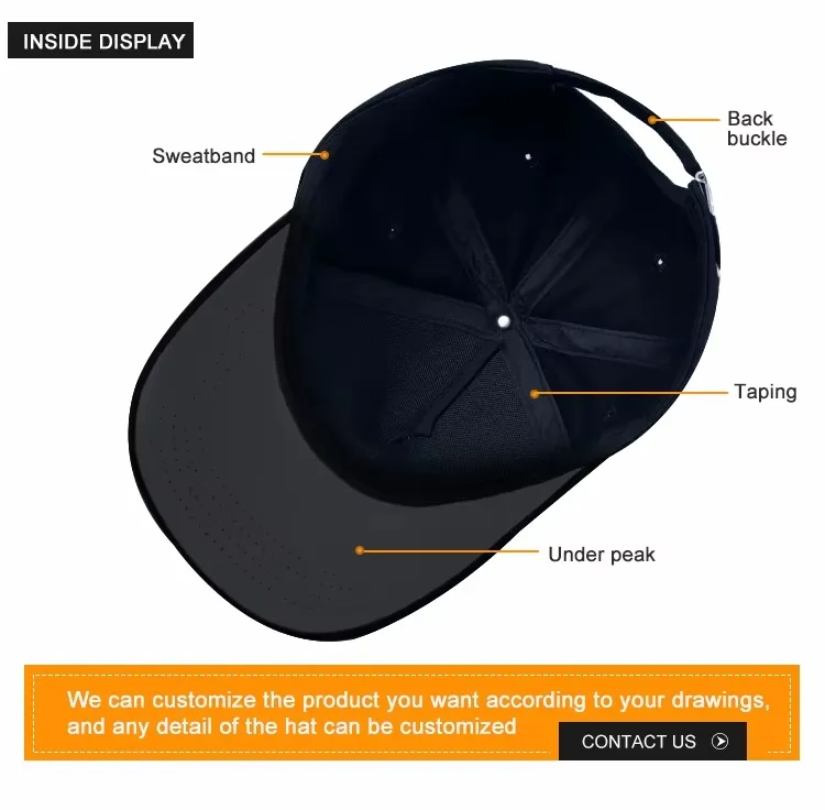 High Quality Baseball Cap Custom Fashionable 6 Panel for Men Hot Sale