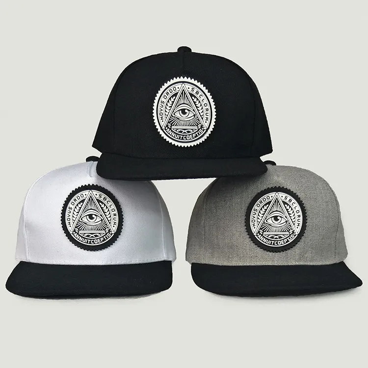 High Quality Custom Rubber Logo Snapback Cap