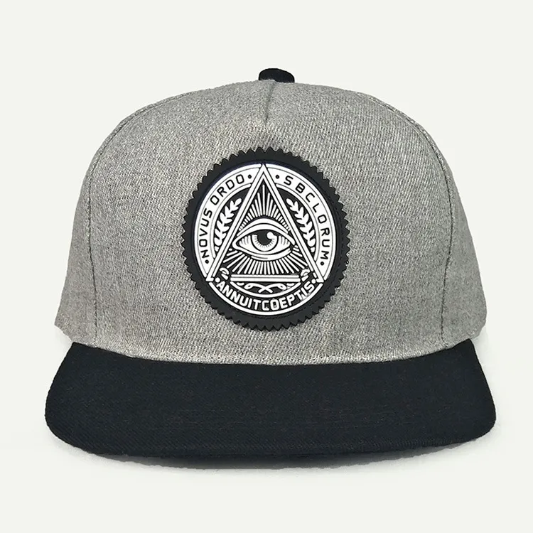 High Quality Custom Rubber Logo Snapback Cap