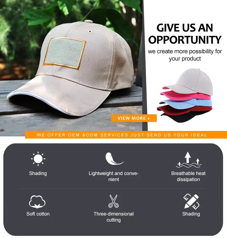 Hot Sale 6 Panel Curved Brim Embroidery Dad Cap Patch Baseball Hat for Men