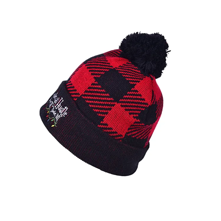 OEM High Quality Adults Unisex Colorful Warm Knitted Hat