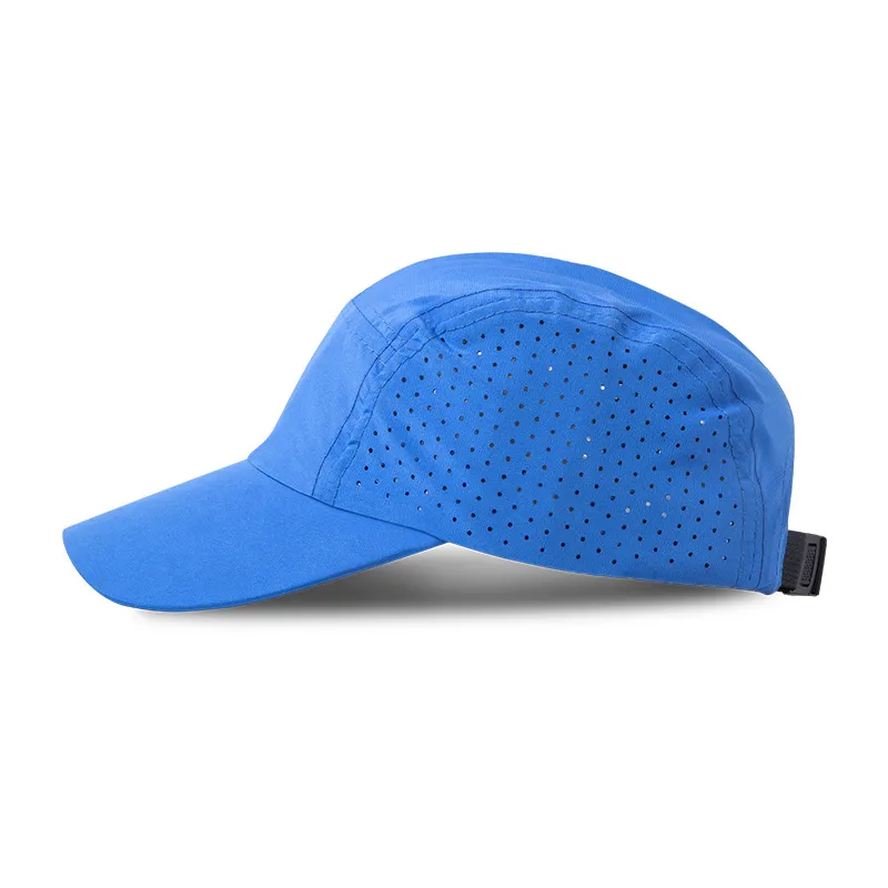 Wholesale Custom Logo 5 Panel Nylon Unstructured Waterproof Laser Running Cap