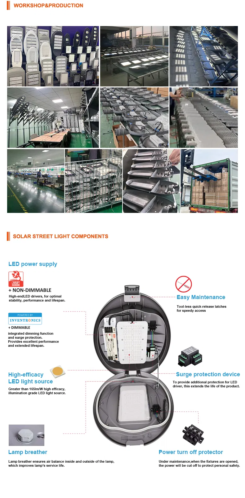 CE Approved Energy-Saving Lamps Integrated Solar Lights Street Lamp LED