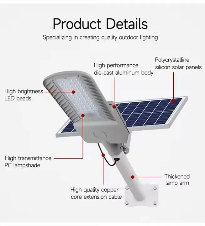 Hot Sale Waterproof IP65 All in One Outdoor Street Light 200W 500W Highway Solar Street Light