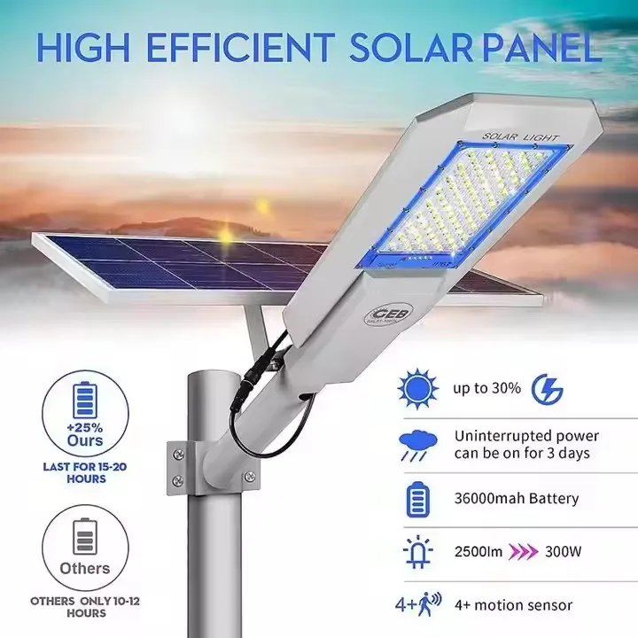 Outdoor Solar Panel Remote Outdoor Street Light 100W 200W 300W 400W All Top Solar Street Light