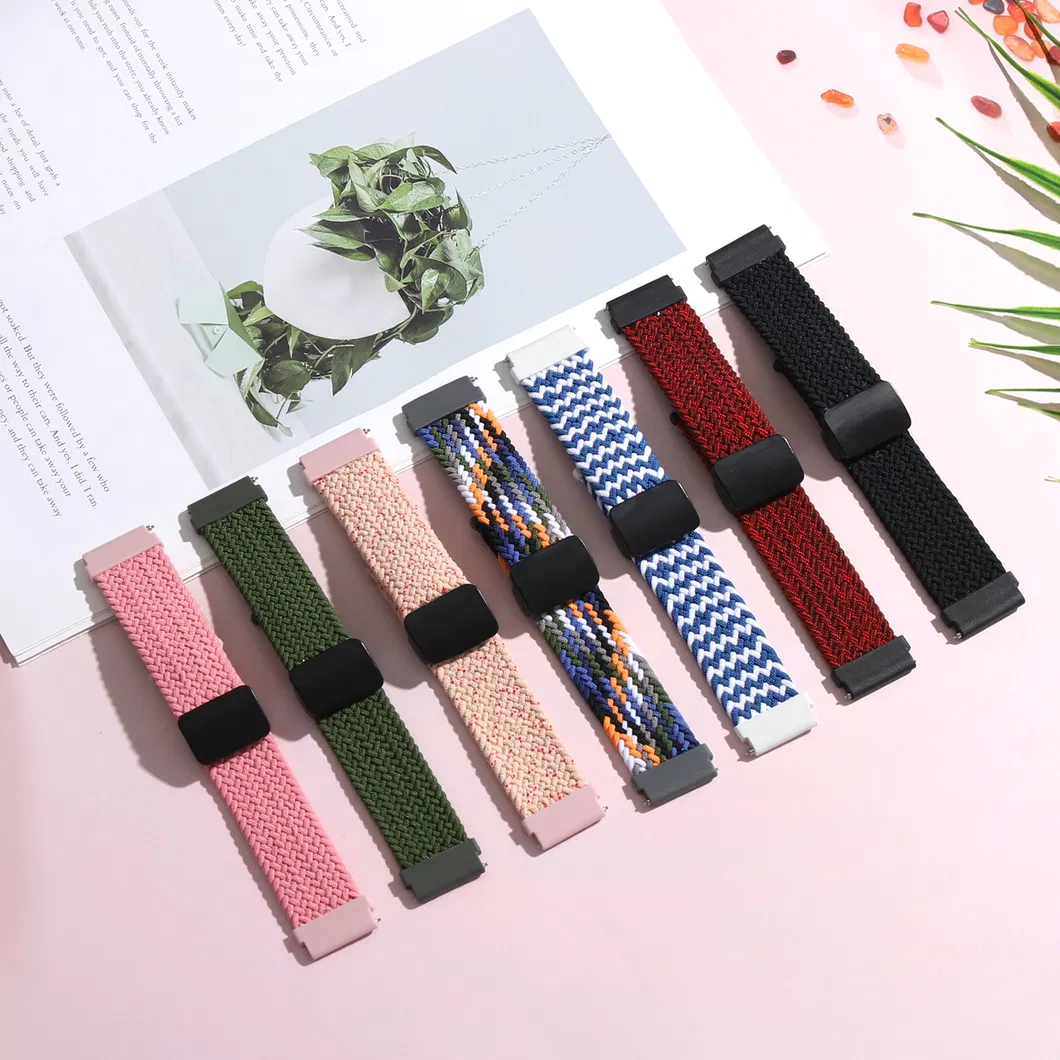 2024 durable nylon watch band magnetic foldable clasp custom watch strap for Kids Elderly GPS Tracker Watch NS03