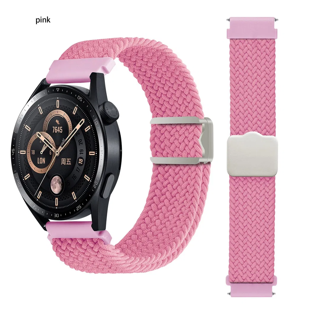 Gorgeous women men Nylon elastic watch band 22mm 20mm Magnetic Clasp watch strap for GPS Watches NS05