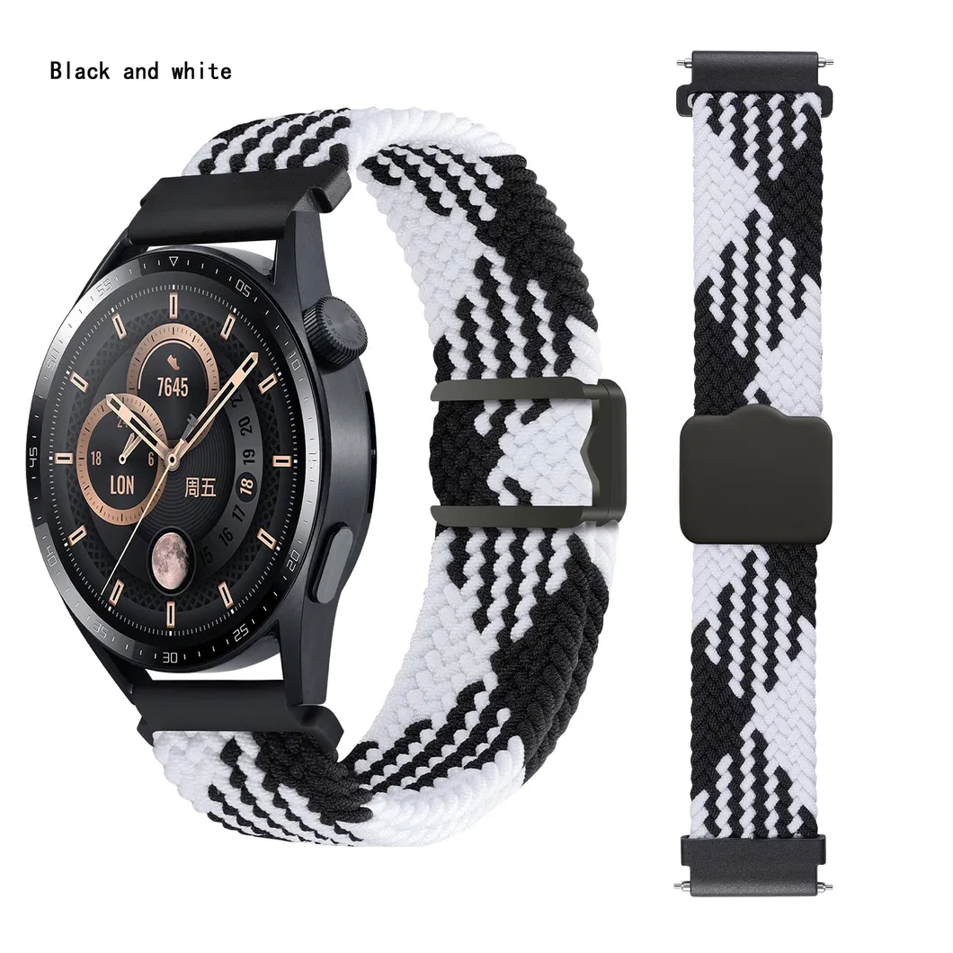 Gorgeous women men Nylon elastic watch band 22mm 20mm Magnetic Clasp watch strap for GPS Watches NS05