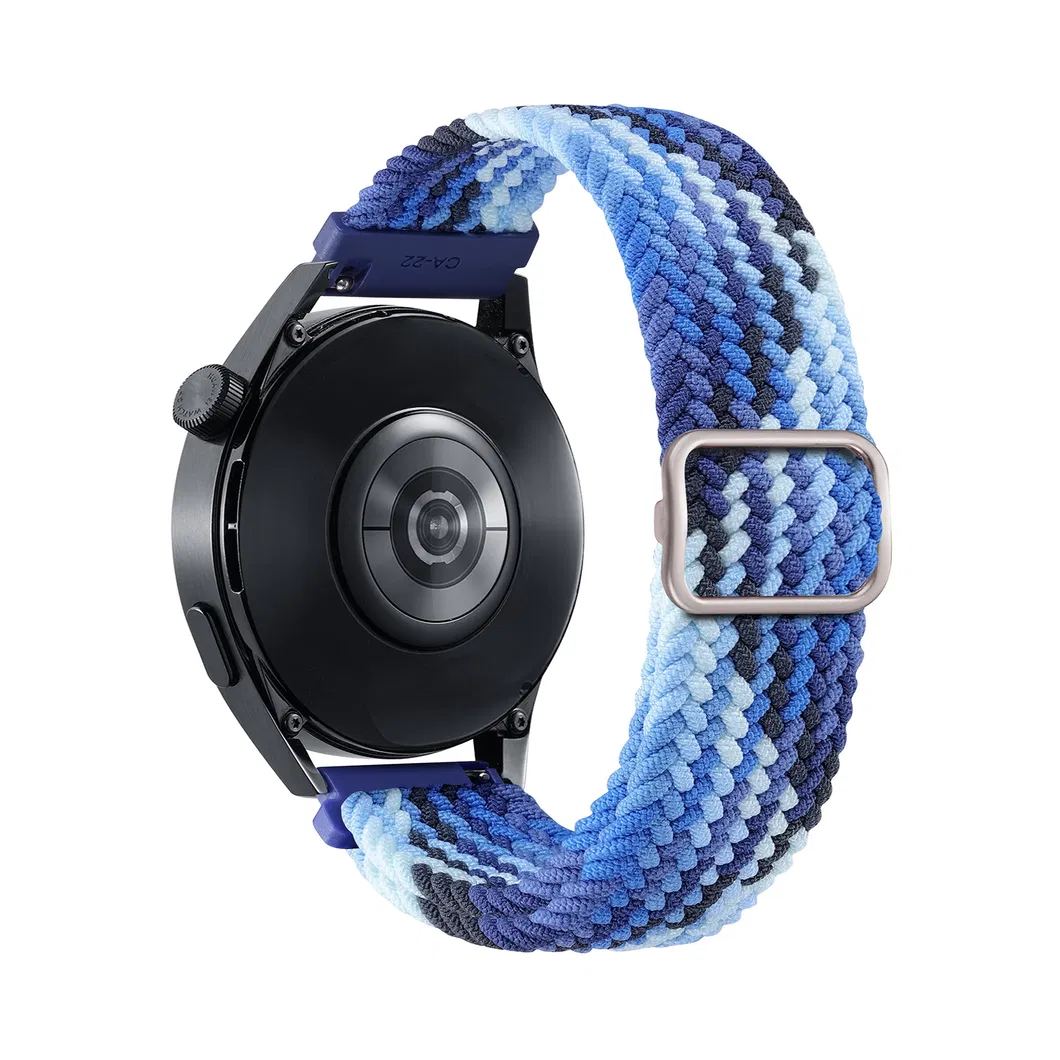 Suitable for Kids Adult Smart GPS Watch 20mm 22mm universal adjustable woven elastic nylon watch strap with buckle clasp NS02