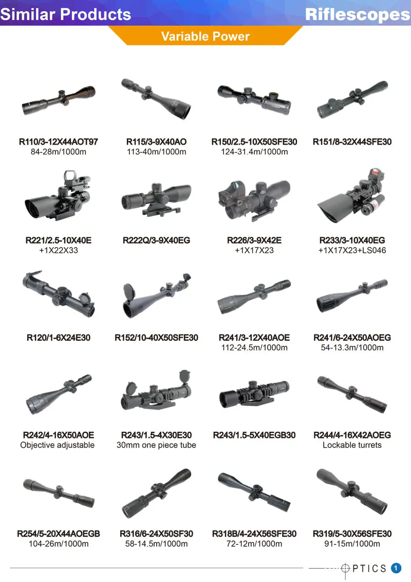 1.25-4.5X26 Riflescopes Tactical Best Buy Riflescope Manufacture