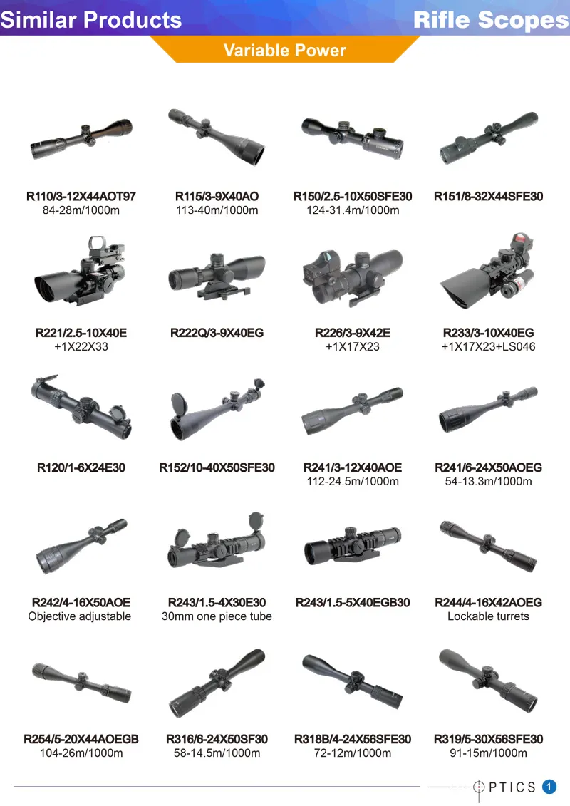 1.5-4X30 Riflescopes Sniper Tactical Riflescope Factory