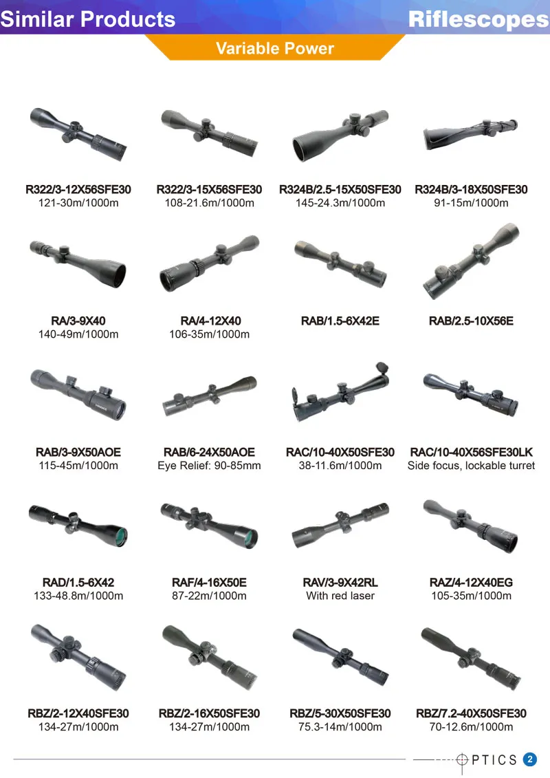 10-40X60 High Power Scopes Long Range Riflescope