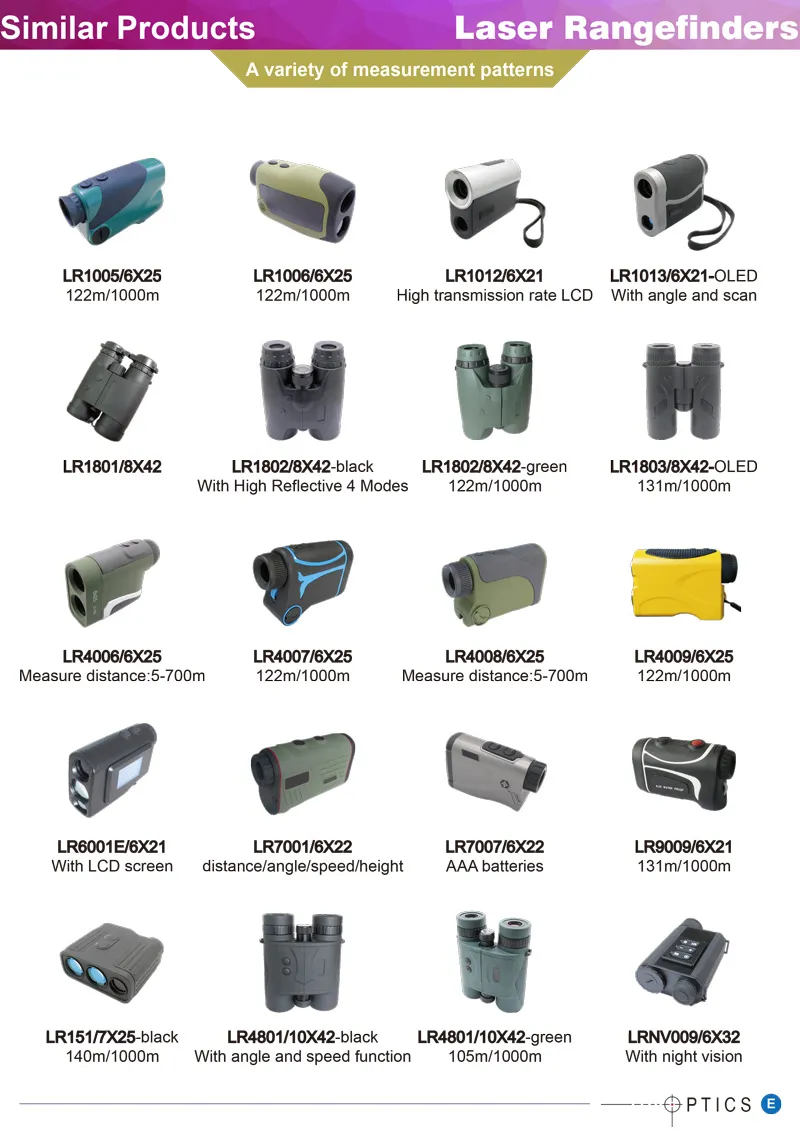 1000m Long Measuring Range Speed and Memory Laser Rangefinder