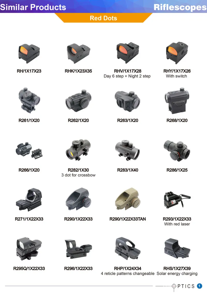 1X30 Red DOT Scopes with Different Mount Choice