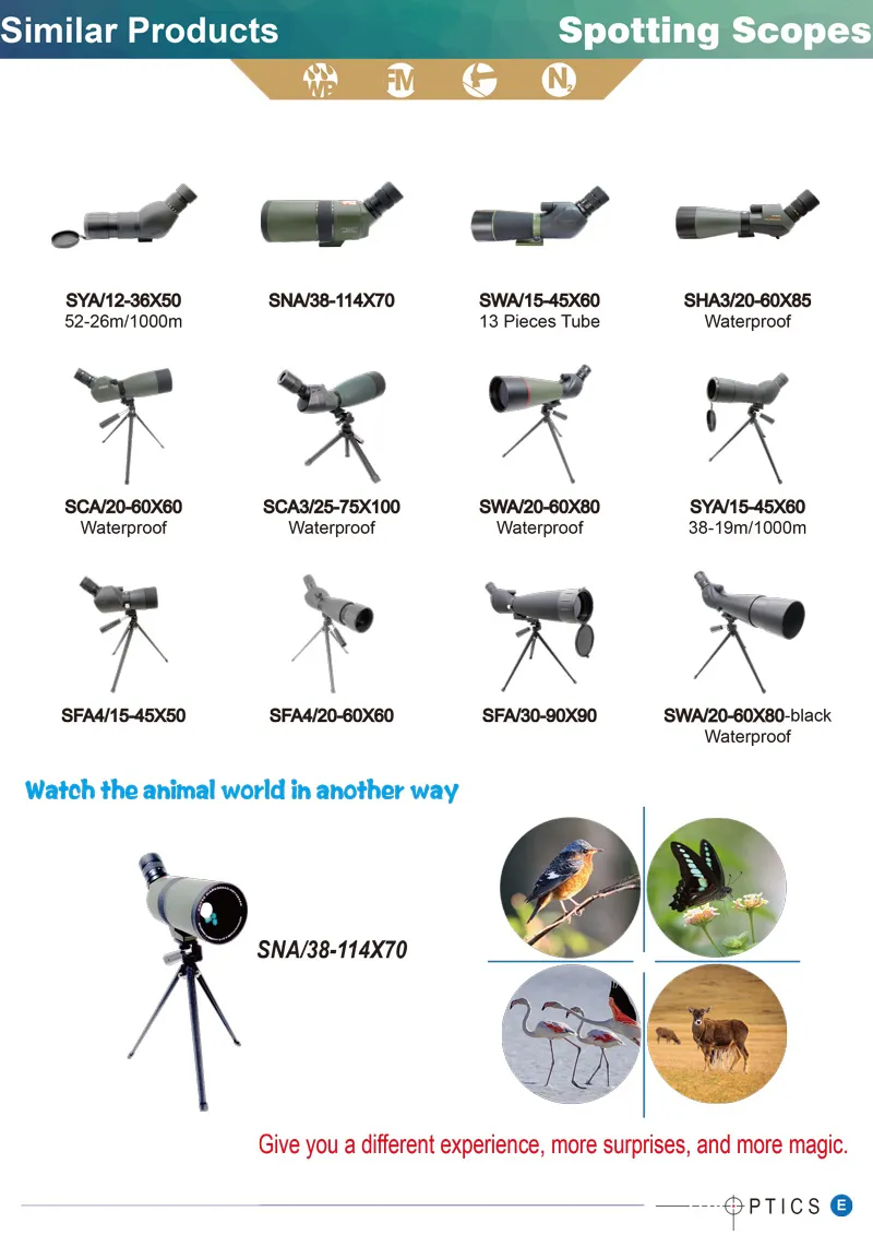 20-60X60 Bird Watching Telescope Spotting Scope